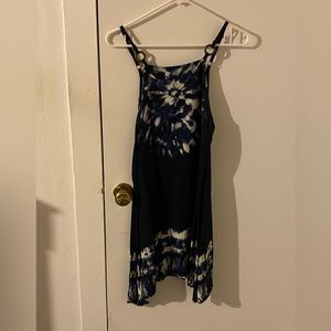 Blue and white dress